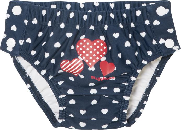 Playshoes UV-Schutz Schwimmwindel Herzen zum Knöpfen - marine