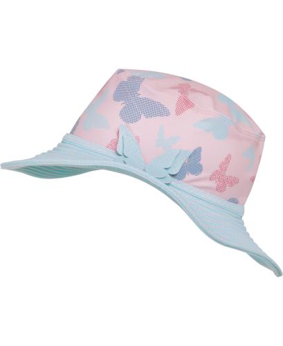 Preview: Playshoes UV-Schutz Wende-Hut Schmetterlinge - rosa