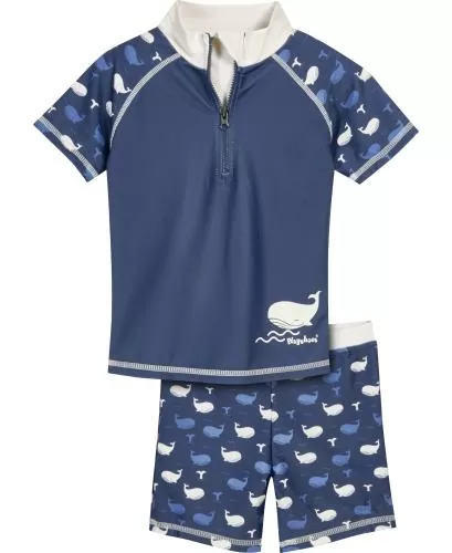 Playshoes UV Protection Swim Set Whale - navy