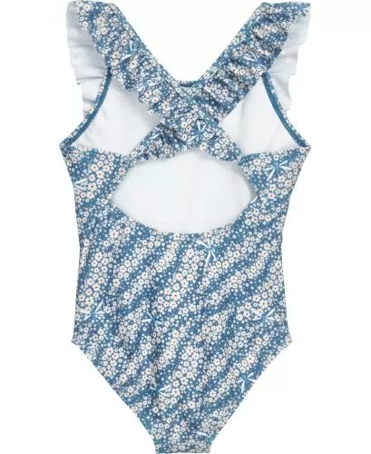 Playshoes UV-Schutz Badeanzug Blümchen - petrol