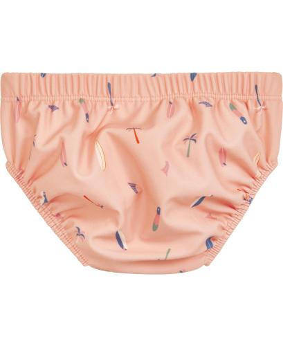 Preview: Playshoes UV-Schutz Schwimmwindel Surfbrett Palme - altrosa