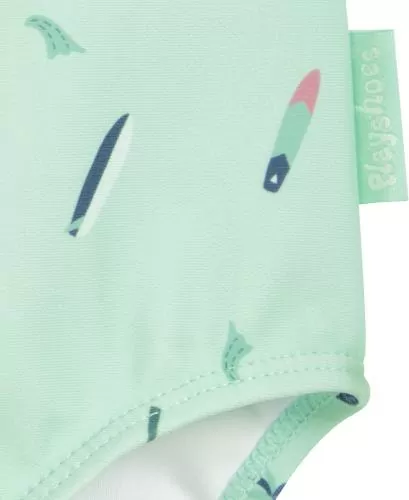 Playshoes UV-Schutz Badeanzug Surfbrett Palme - mint