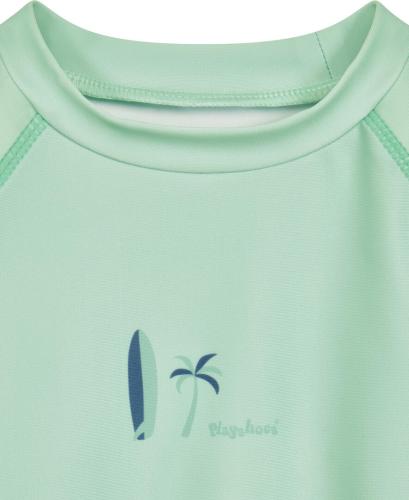 Preview: Playshoes UV-Schutz Shirt 1/2-Arm Surfbrett Palme - mint