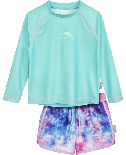 Preview: Playshoes UV-Schutz Bade-Set 1/1-Arm Batik - türkis