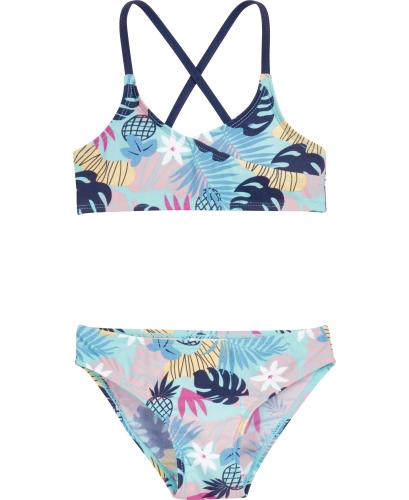 Preview: Playshoes UV-Schutz Bikini Blumen - petrol