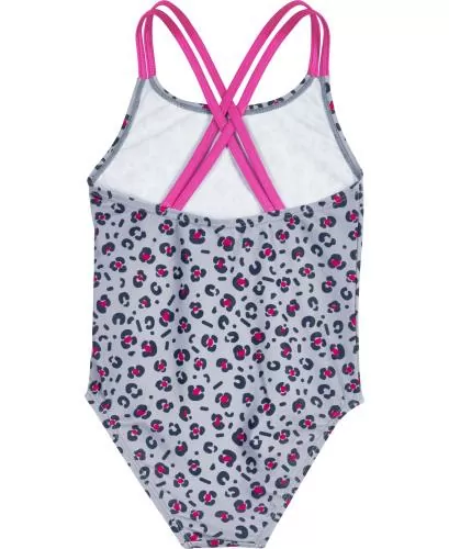 Playshoes UV-Schutz Badeanzug Leo-Print - grau