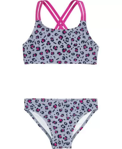 Playshoes UV-Schutz Bikini Leo-Print - grau