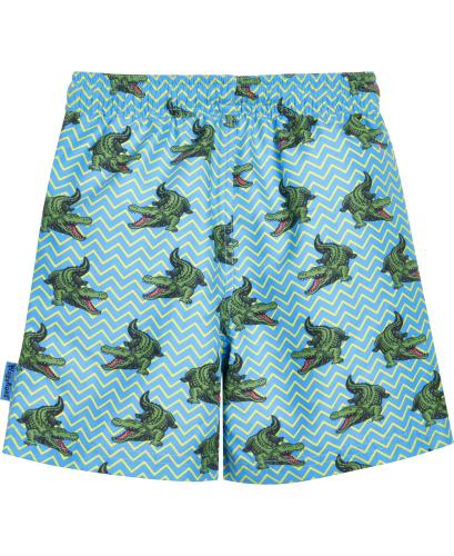 Preview: Playshoes Beach-Short Krokodile - aquablau
