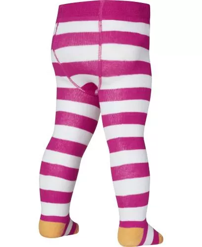 Playshoes Tights Striped Pink - pink/white