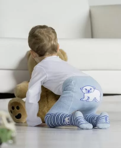 Playshoes Thermo Tights Polar Bear - bleu