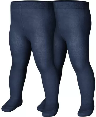Playshoes Tights Uni Double Pack - navy