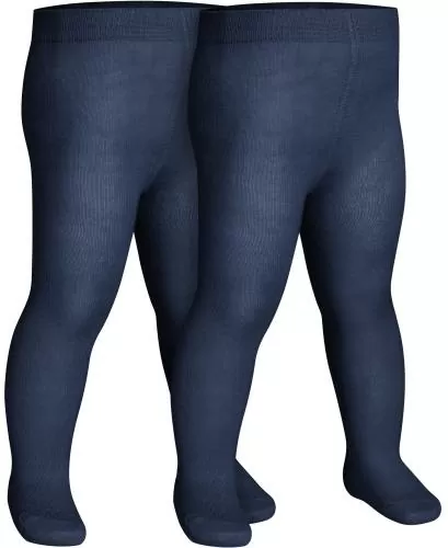 Playshoes Tights Uni Double Pack - navy