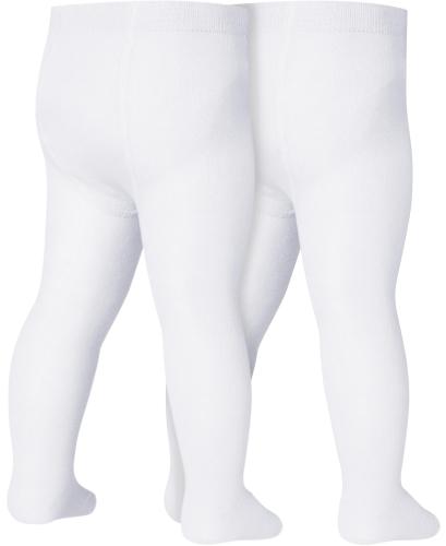 Preview: Playshoes Tights Uni Double Pack - white