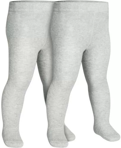 Playshoes Tights Uni Double Pack - grey/melange