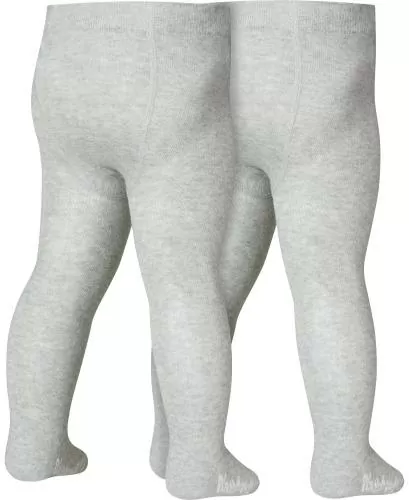 Playshoes Tights Uni Double Pack - grey/melange