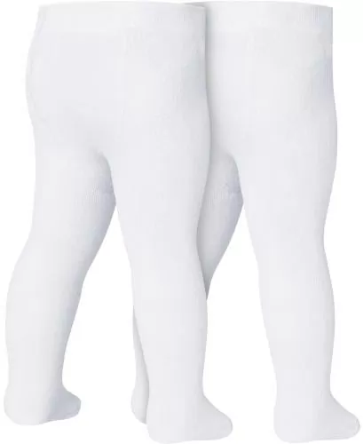 Playshoes Thermal Tights Uni Double Pack - white