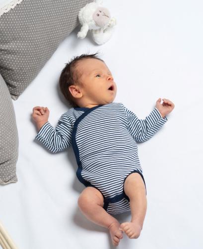Preview: Playshoes Wrap Body Striped - navy