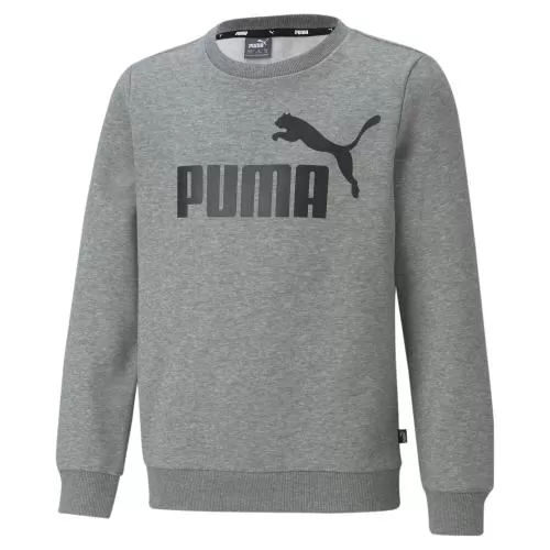 Puma ESS Big Logo Crew FL B - medium gray heather
