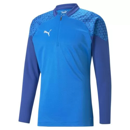 Puma teamCUP Training 1/4 Zip Top - electric blue lemonade