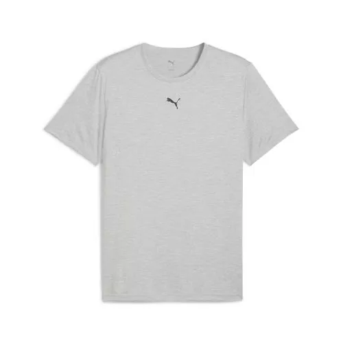 Puma M TAD ESSENTIALS HEATHER CAT Tee (CF small cat) - light gray heather