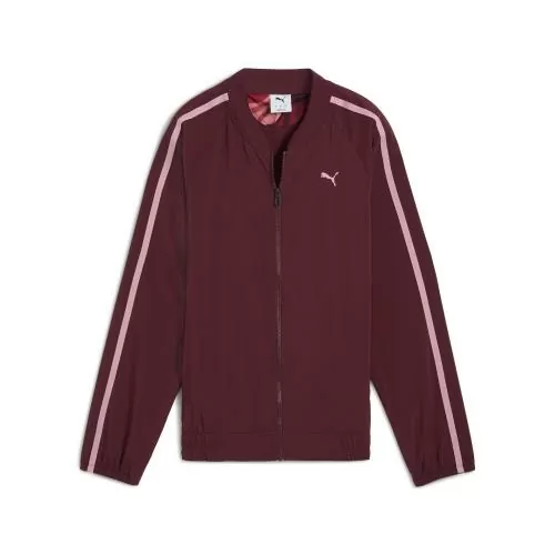 Puma W FLORAL RIBBON WOVEN FULL ZIP - ruby shimmer