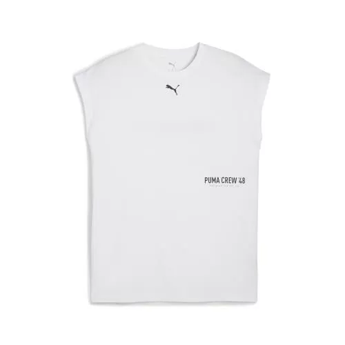 Puma M GRAPHIC CUTOFF TANK - puma white
