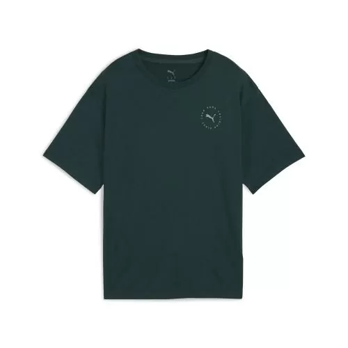 Puma W CHROME GRAPHIC TEE - green terrain
