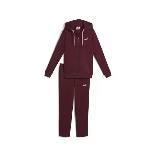 Puma Metallic Hooded Sweat Suit FL op - ruby shimmer