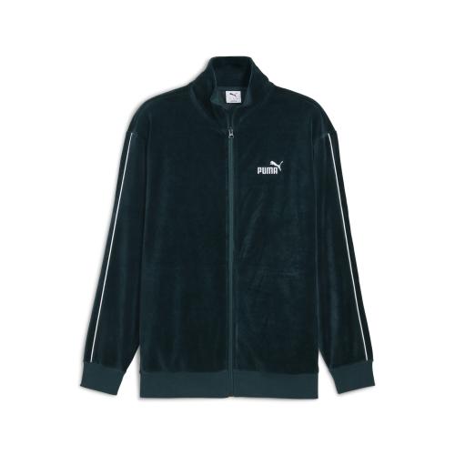 Preview: Puma ESS ELEVATED Velour Track Jacket - green terrain