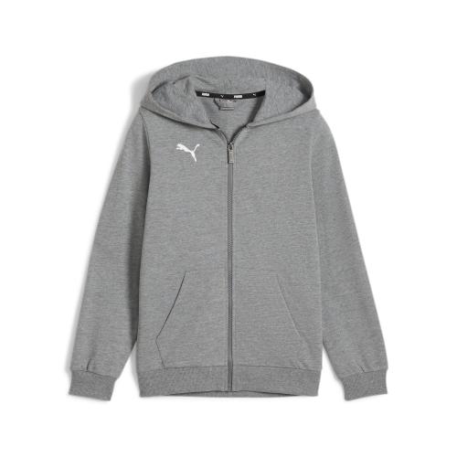 Preview: Puma teamGOAL Casuals Hooded Jacket Jr - medium gray heather