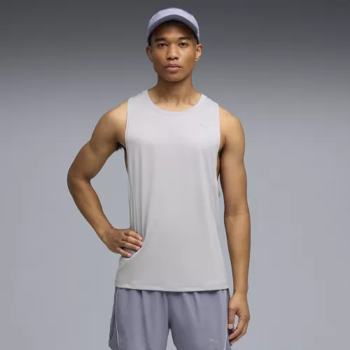Puma M RUN VELOCITY TANK POLY - vibrant silver