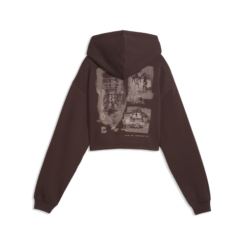 Preview: Puma W PUMA x HYROX HEAVYWEIGHT HOODIE - chocolate brown