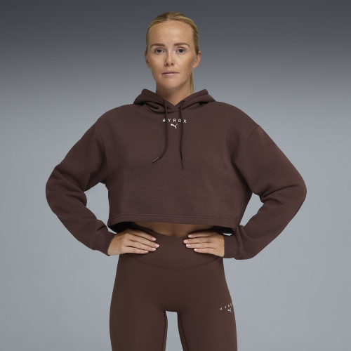 Preview: Puma W PUMA x HYROX HEAVYWEIGHT HOODIE - chocolate brown