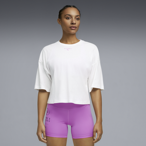 Preview: Puma W PUMA X HYROX CROPPED LIFESTYLE TEE - puma white