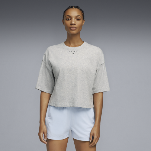 Preview: Puma W PUMA X HYROX CROPPED LIFESTYLE TEE - light gray heather