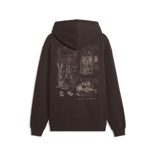 Preview: Puma M PUMA X HYROX HEAVYWEIGHT HOODIE - chocolate brown