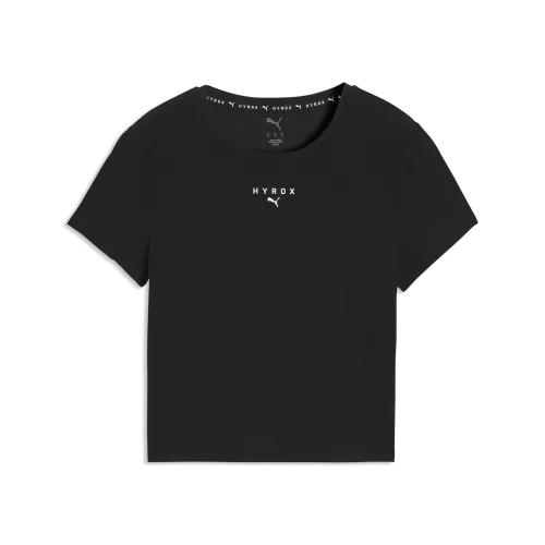 Puma W PUMA X HYROX SHAPELUXE SS CROP TEE - puma black