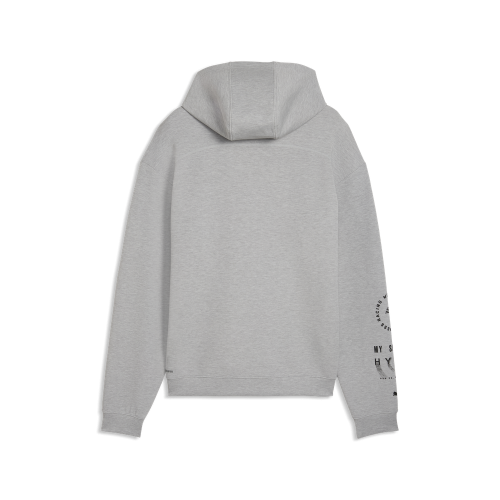 Preview: Puma M PUMA X HYROX CLOUDSPUN HOODIE - light gray heather