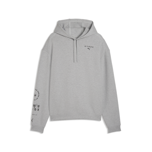 Preview: Puma M PUMA X HYROX CLOUDSPUN HOODIE - light gray heather