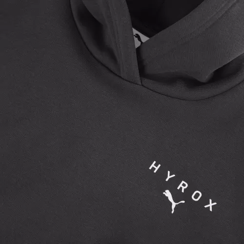 Puma x Hyrox World Cropped Hoodie Wns - flat dark gray