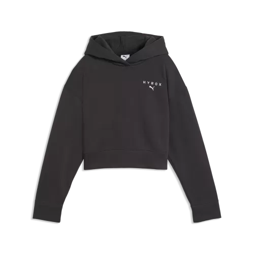 Puma x Hyrox World Cropped Hoodie Wns - flat dark gray