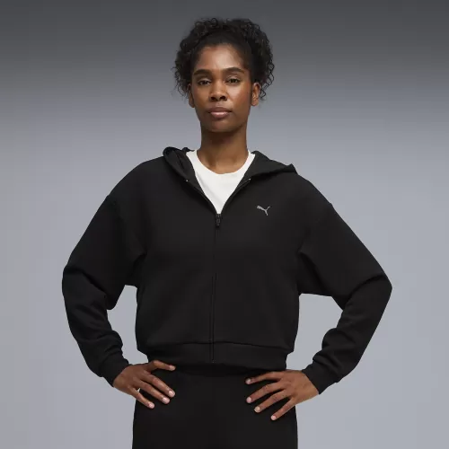 Puma W Cloudspun FZ Hoodie - puma black