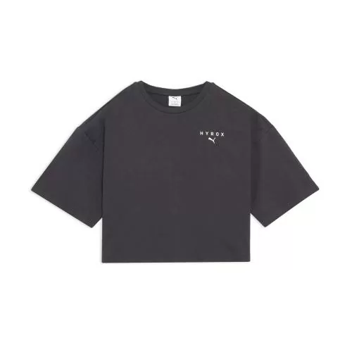 Puma X HYROX WORLD CROPPED TEE W - flat dark gray