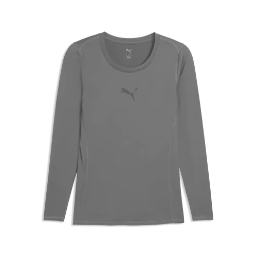 Puma teamLIGA26 Baselayer Tee LS - flat medium gray