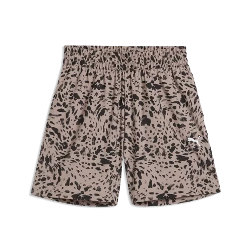 Puma ESS GRAPHIC Animal High-Rise AOP Woven Shorts 4 - sandstone