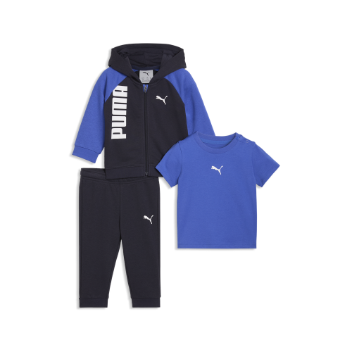 Preview: Puma MINICATS Tee Hooded FZ and Pants Set TR INF - new navy
