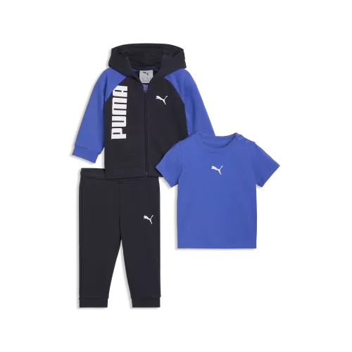 Puma MINICATS Tee Hooded FZ and Pants Set TR INF - new navy