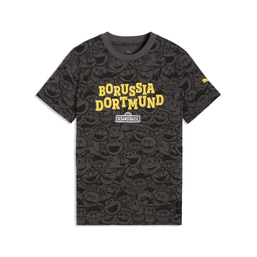Preview: Puma BVB x Sesame Street Tee AOP Jr - puma black