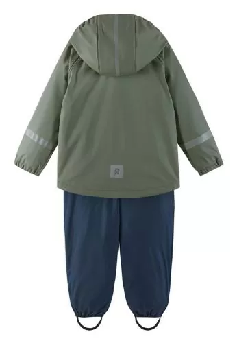 Reima Tipotella Toddler Rain Outfit - greyish green