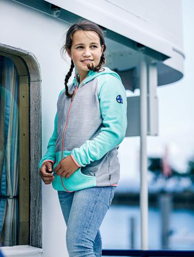 Preview: rukka Erik Kinder Fleece Zip-Hoodie skydiver